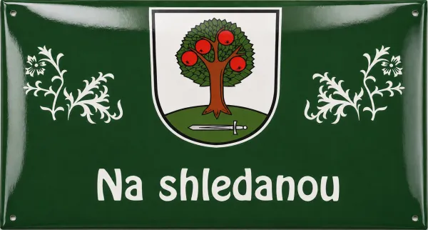 Smaltovaná vítající nebo loučící cedule -vitej 7